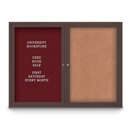 United Visual Products Corkboard, Ultramarine/White, 60" x 36" UV432H-WHITE-ULTMAR